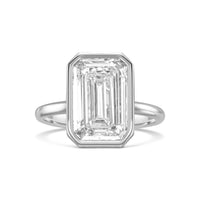 Emerald Bezel Engagement Ring