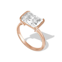 Radiant East-to-West Diamond Engagement Ring
