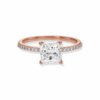 Princess Pavé Diamond Engagement Ring