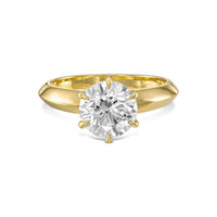 Round Brilliant Six Prong Solitaire Diamond Engagement Ring