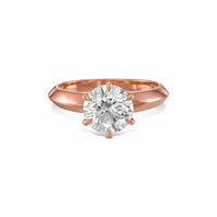 Round Brilliant Six Prong Solitaire Diamond Engagement Ring