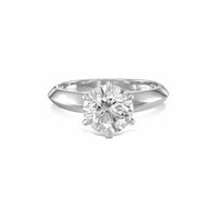 Round Brilliant Six Prong Solitaire Diamond Engagement Ring
