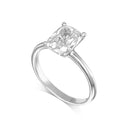 2.00 Carat Elongated Cushion Solitaire Diamond Engagement Ring