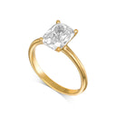 2.00 Carat Elongated Cushion Solitaire Diamond Engagement Ring