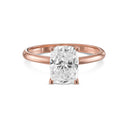 3.00 Carat Elongated Cushion Solitaire Diamond Engagement Ring