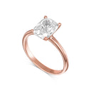 3.00 Carat Elongated Cushion Solitaire Diamond Engagement Ring
