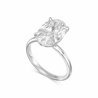 Oval Solitaire Diamond Engagement Ring