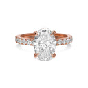 Oval Pavé With Hidden Halo Diamond Engagement Ring