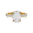 Oval Pavé With Hidden Halo Diamond Engagement Ring