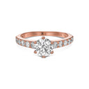 1.50 Carat Round Brilliant Pavé Diamond Engagement Ring