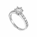 1.50 Carat Round Brilliant Pavé Diamond Engagement Ring