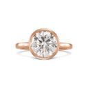 Round Brilliant Bezel-Set Diamond Engagement Ring