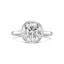 Round Brilliant Bezel-Set Diamond Engagement Ring