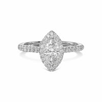 Marquise Halo Diamond Engagement Ring