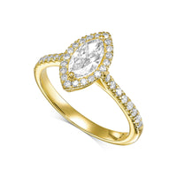 Marquise Halo Diamond Engagement Ring