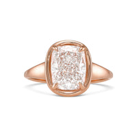 Elongated Cushion Bezel Diamond Engagement Ring