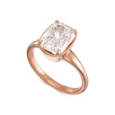 3.00 Carat Elongated Cushion Solitaire Diamond Engagement Ring