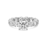 Round Brilliant Eternity Band Diamond Engagement Ring