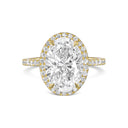 3.00 Carat Oval Halo Diamond Engagement Ring
