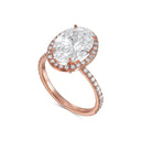 3.00 Carat Oval Halo Diamond Engagement Ring