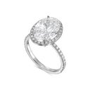3.00 Carat Oval Halo Diamond Engagement Ring