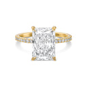 3.50 Carat Radiant Cut Pavé Diamond Engagement Ring