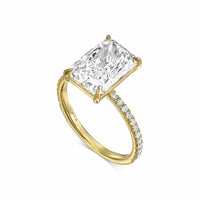 Radiant Pavé Diamond Engagement Ring