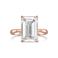 Emerald Solitaire Diamond Engagement Ring