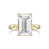 Emerald Solitaire Diamond Engagement Ring