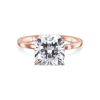 Square Cushion Solitaire Diamond Engagement Ring