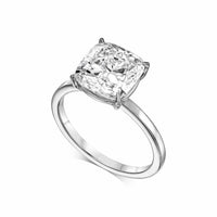 Square Cushion Solitaire Diamond Engagement Ring