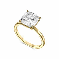 Square Cushion Solitaire Diamond Engagement Ring