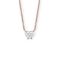 1.73 Carat Heart-Shaped Diamond Pendant in 14K Rose Gold