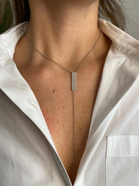 Dropping Baguettes Necklace