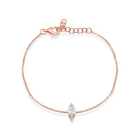 Marquise Solitaire Diamond Bracelet