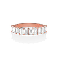Emerald Cut Diamond 1/2 Eternity Band