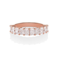 Radiant Cut Diamond 1/2 Eternity Band