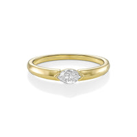 0.25 Carat Marquise Diamond Ring in 14K Yellow Gold