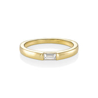 0.20 Carat Minimalist Baguette Diamond Ring in 14K Yellow Gold