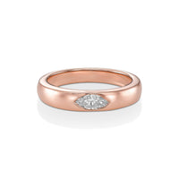 Bezeled Marquise Diamond Band