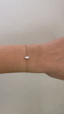 0.50 Carat Marquise Solitaire Diamond Bracelet In 14k Rose Gold