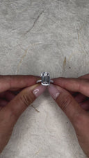 7.25 Carat Emerald Hidden Halo Diamond Engagement Ring