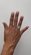 3.00 Carat Pear-Shape Halo Diamond Engagement Ring