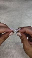 2.70 Carat Radiant Hidden Halo Diamond Engagement Ring