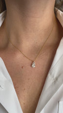 1.54 Carat Pear-Shaped Diamond Pendant in 14K Yellow Gold