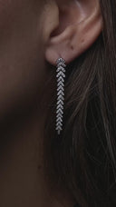 1.00 Carat Diamond Vine Drop Earrings