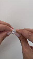 3.00 Carat Cushion Solitaire Diamond Engagement Ring