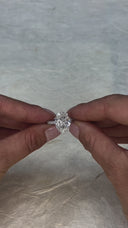 8.50 Carat Oval  Pavé With Hidden Halo Diamond Engagement Ring