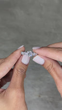 3.65 Carat Round Brilliant Eternity Band Diamond Engagement Ring
