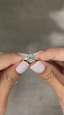 1.40 Carat Oval With Pear-Shaped Side Stones Diamond Engagement Ring